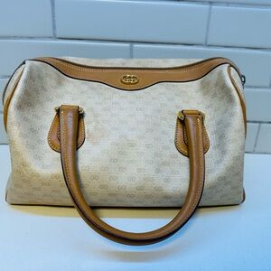 Vintage Gucci Boston Bag – Classic GG Monogram (Authentic)
